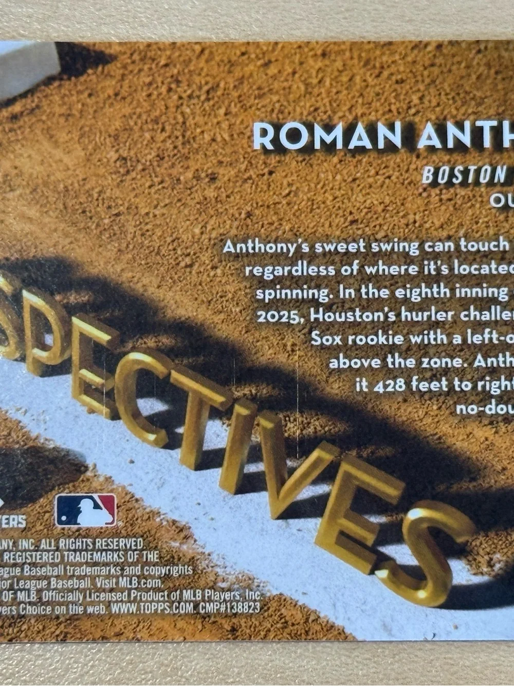 Topps Chrome Red Sox Green & White Anthony Rookie Card